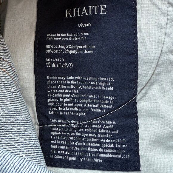 KHAITE Vivian Women's Straight Leg Jeans - Blue 26 - Picture 5 of 8